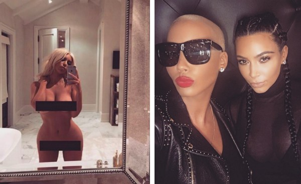 A foto de Kim Kardashian e o encontro da esposa de Kanye West com Amber Rose (Foto: Instagram)