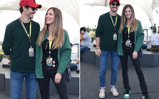 Bruna Hamú leva namorado fã de automobilismo ao GP de São Paulo