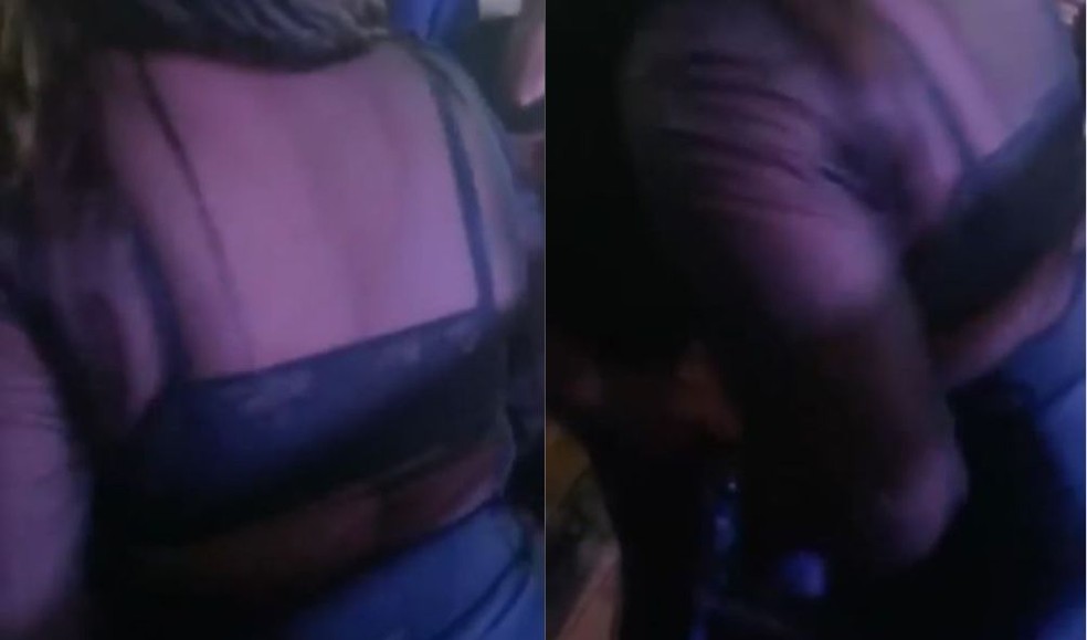 Mulher realizou ato sexual na frente de outros clientes do estabelecimento. — Foto: Reprodução