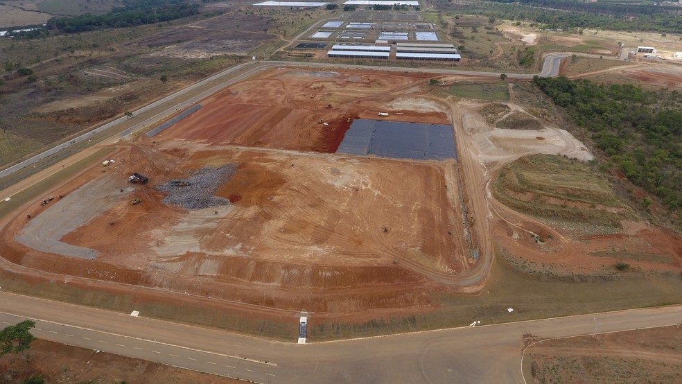 Foto aérea do Aterro Sanitário de Brasília, em novembro de 2017 – antes de entrar em funcionamento — Foto: Gabriel Jabur/Agência Brasília
