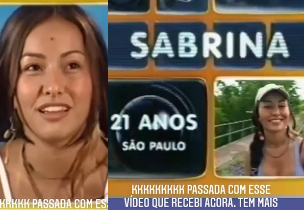 Chamada de Sabrina Sato para o BBB 3, em 2003 (Foto: TV Globo/Divulgação)