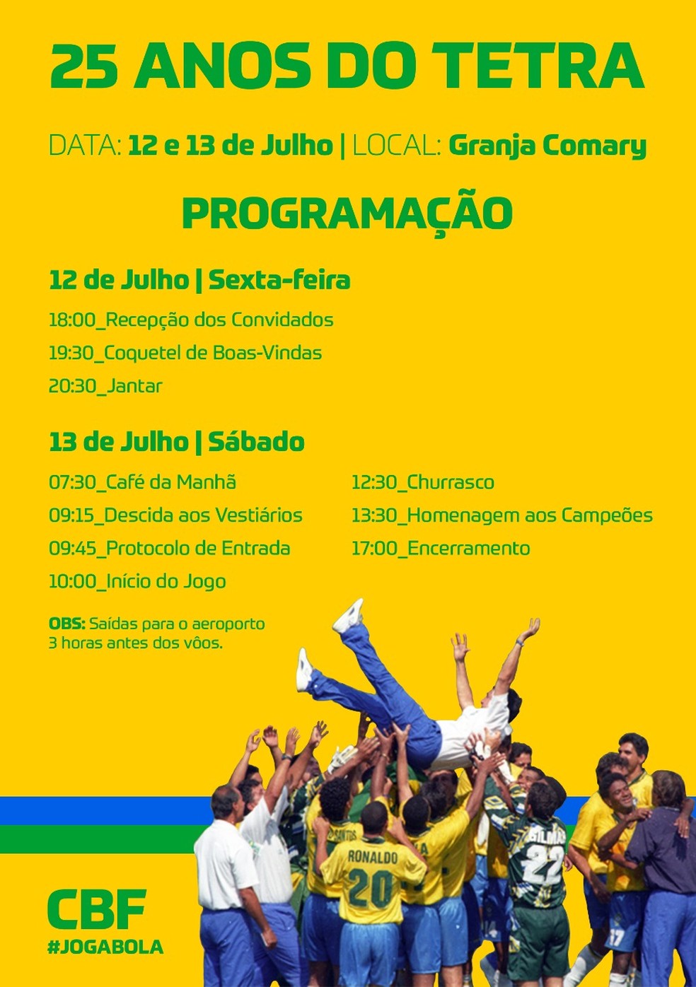 Panfleto de divulgação do evento da CBF — Foto: Divulgação