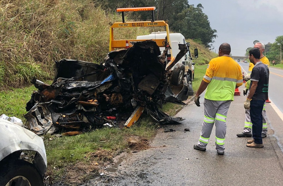Acidente na SP-344 matou seis pessoas em São João da Boa Vista (SP) — Foto: Poliana Rodrigues/EPTV