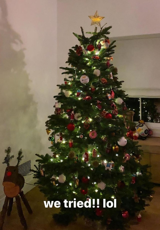 A decoração de Natal de  Justin Bieber e Hailey Baldwin  (Foto: Reprodução/Instagram)