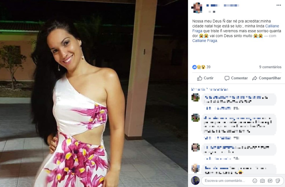 Amigos lamentaram a morte da mulher nas redes sociais. — Foto: Reprodução / Redes Sociais