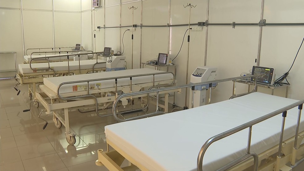 Betim inaugura hospital de campanha — Foto: Reprodução/TV Globo
