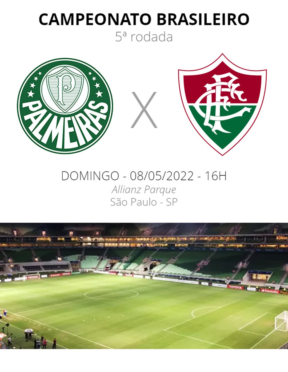 Quando será o jogo de Palmeiras e Fluminense?