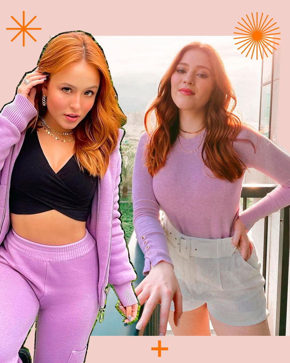 Lavanda &eacute; tend&ecirc;ncia: veja os looks das famosas e inspire-se &mdash; Foto: Arte Fernanda Garrafiel
