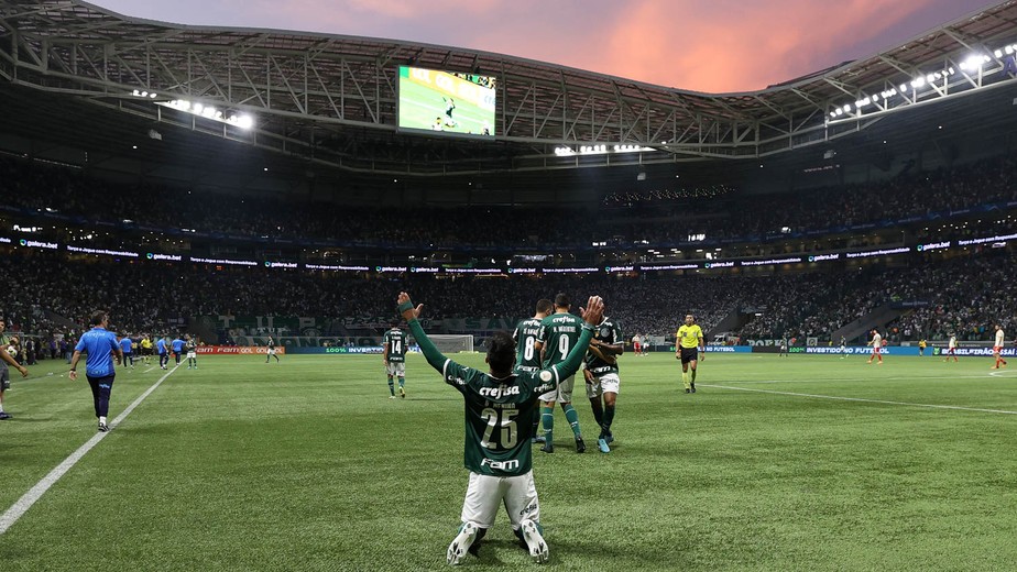 Gabriel Menino foi o autor do gol da vitória do Palmeiras diante do Internacional