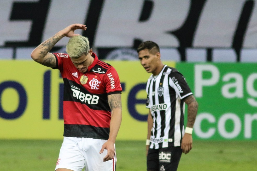 Pedro em Atlético-MG x Flamengo — Foto: Fernando Moreno/AGIF
