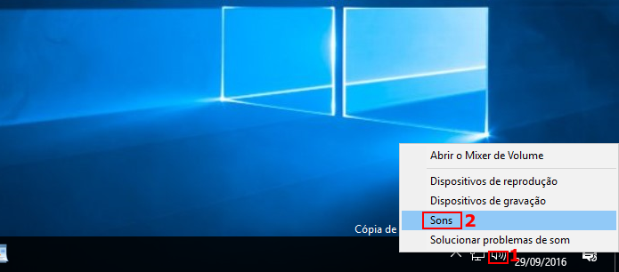 Abrindo as configurações de som do Windows 10 (Foto: Reprodução/Edivaldo Brito)