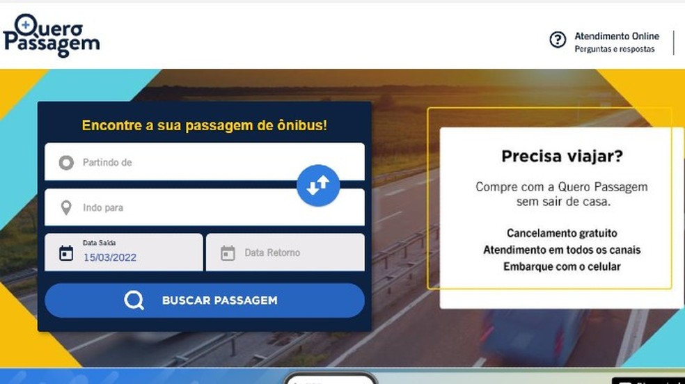 Quero Passagem é um serviço para comprar passagens de ônibus pela Internet — Foto: Reprodução/Thaisi Carvalho