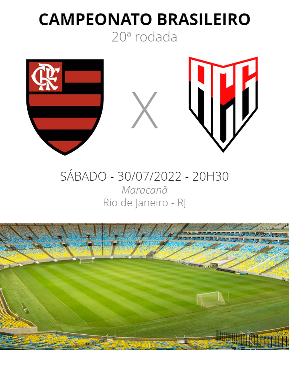 Ficha técnica Flamengo x Atlético-GO — Foto: ge