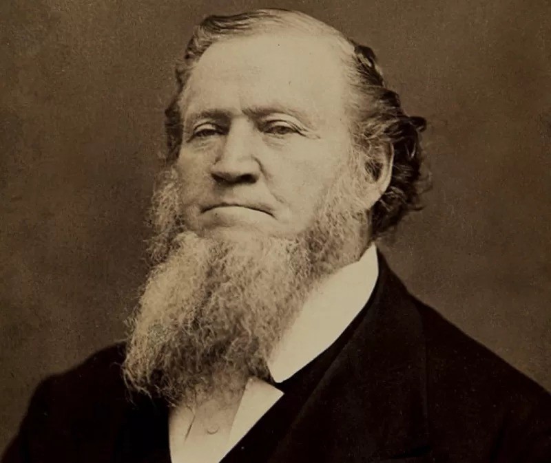 O líder mórmon Brigham Young, em foto de 1870 (Foto: CHARLES WILLIAM CARTER/DOMÍNIO PÚBLICO via BBC News)