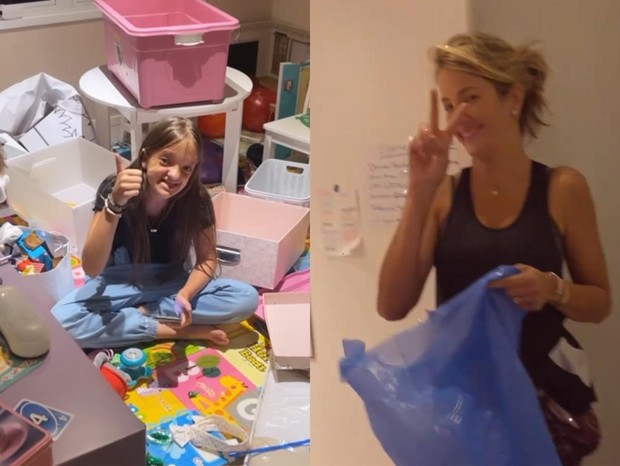 Rafaella Justus tem ajuda de Ticiane Pinheiro para separar brinquedos para doação (Foto: Reprodução/Instagram)