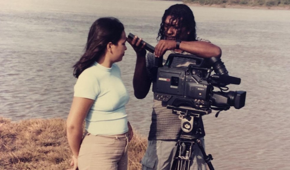 Márcia Coimbra e J.R Lima no início da carreira no Maranhão — Foto: Arquivo pessoal