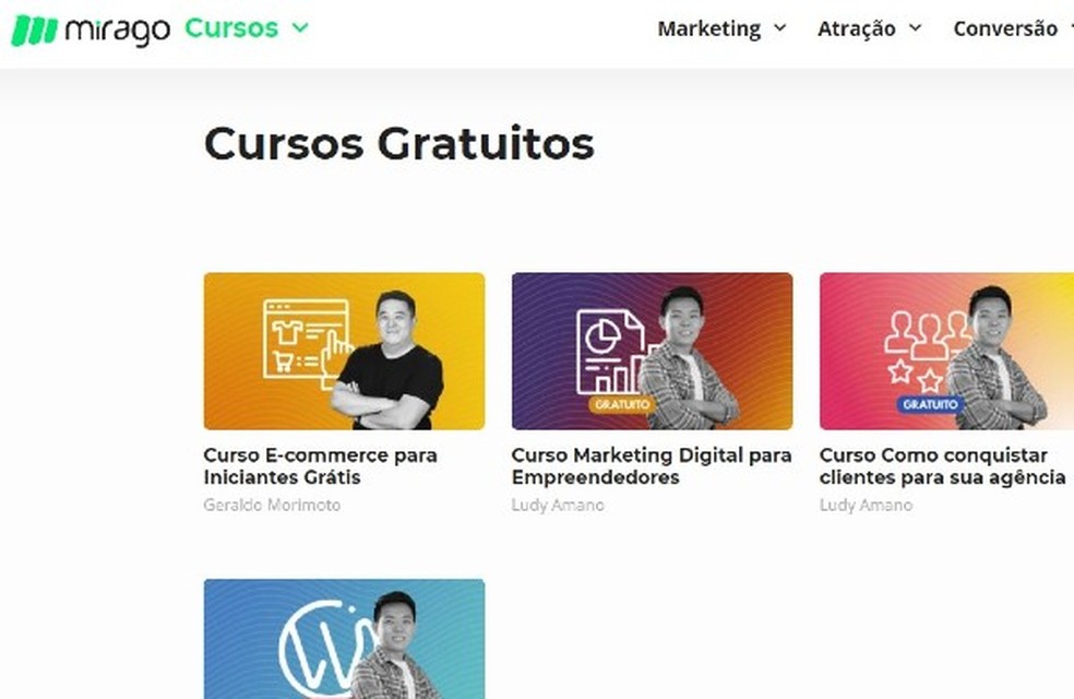 Conheça a plataforma Mirago, que possui um catálogo de cursos voltados para o marketing — Foto: Reprodução/Thaisi Carvalho