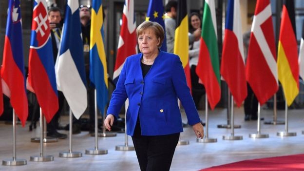 Angela Merkel, chanceler alemã; economia do país é afetada por fatores externos, como China e Brexit (Foto: Getty Images/BBC)