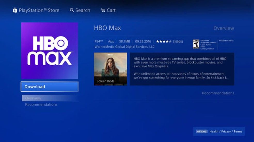 plast smart praktiseret Como baixar o HBO Max no PS4 e PS5 | Jogos | TechTudo