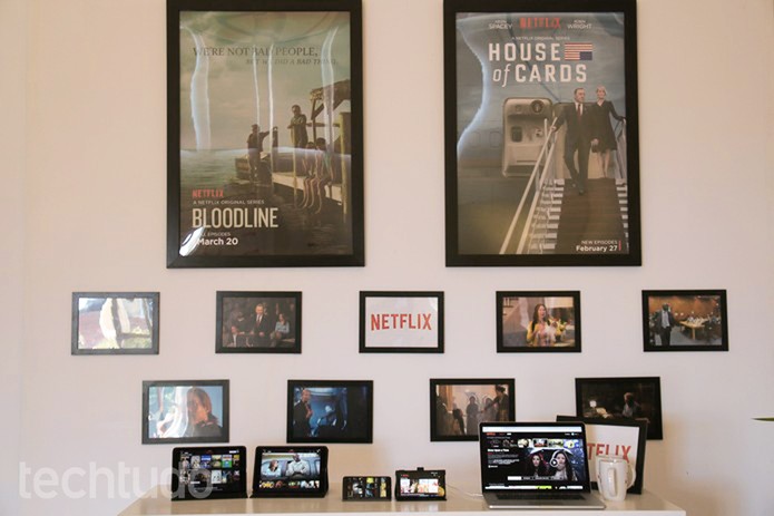 Netflix mostra novo layout no MWC (Foto: Fabr?cio Vitorino/TechTudo)