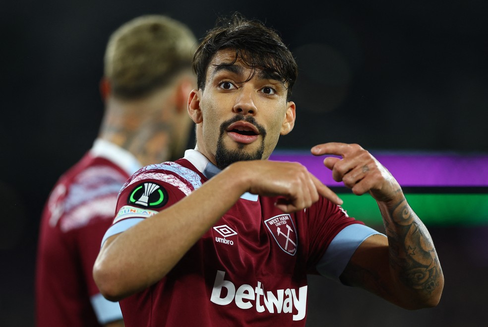 West Ham, de Lucas Paquetá, passou pelo AEK Larnaca e está nas quartas de final da Liga Conferência — Foto: Matthew Childs/Reuters