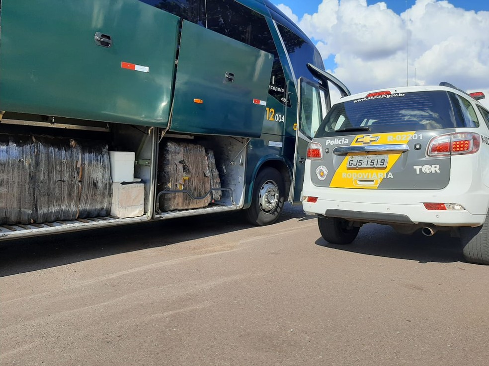 Produtos do Paraguai sem nota foram apreendidos em Presidente Venceslau — Foto: Polícia Militar Rodoviária