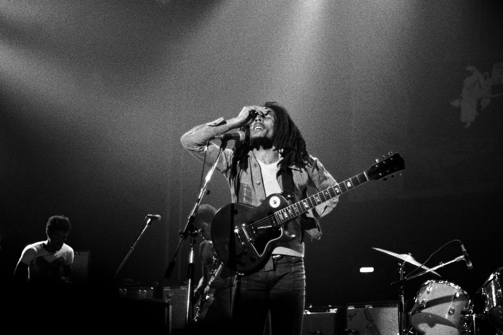 Bob Marley durante show em Munique, em 1977 — Foto: Ilse Ruppert/Photo12 via AFP/Arquivo