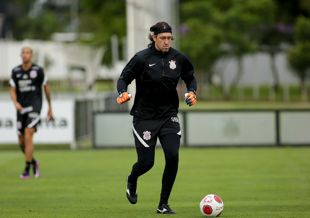 Cassio retorna após período de isolamento por Covid-19 — Foto: Rodrigo Coca/Agência Corinthians