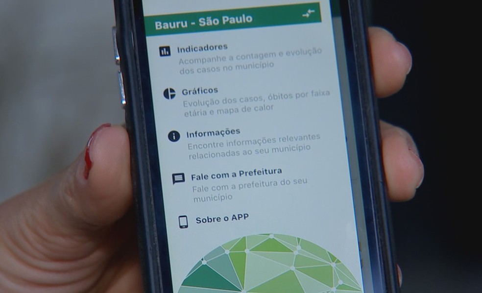 Prefeitura lança aplicativo para moradores acompanharem dados da Covid na região de Bauru — Foto: TV TEM/Reprodução