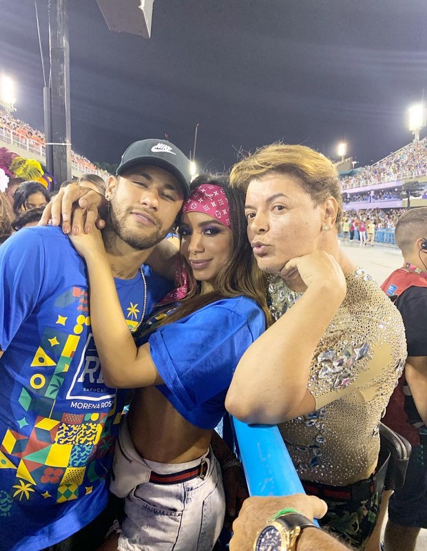Neymar, Anitta e David Brazil (Foto: Reprodução/Instagram)