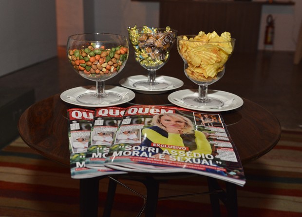 Revistas expostas no lounge QUEM, Marie Claire e Glamour (Foto: Marcos Dantas/QUEM)