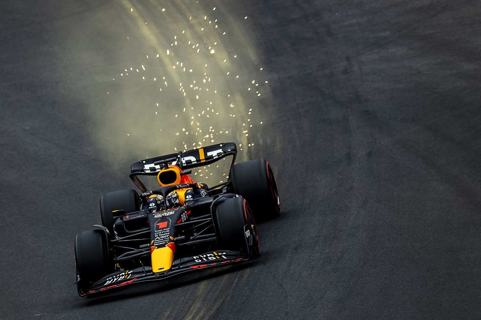 Max Verstappen em treino livre para o GP da Bélgica 2022 — Foto: ANP via Getty Images