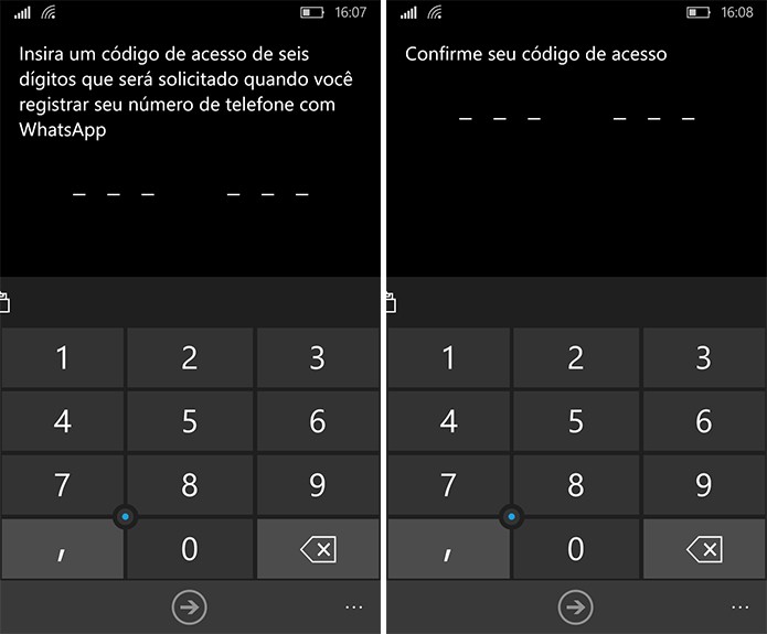 Windows Phone com autenticação em duas etapas (Foto: Elson de Souza)