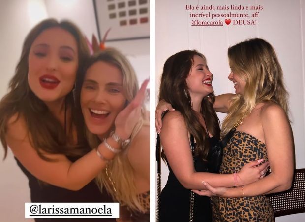 Larissa Manoela e Carolina Dieckmann trocam elogios em festa (Foto: Reprodução/Instagram)