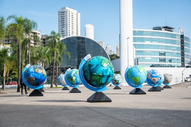 Exposição em São Paulo chama atenção para os 17 Objetivos de Desenvolvimento Sustentável da ONU (Foto: Ricardo Carvalheiro)
