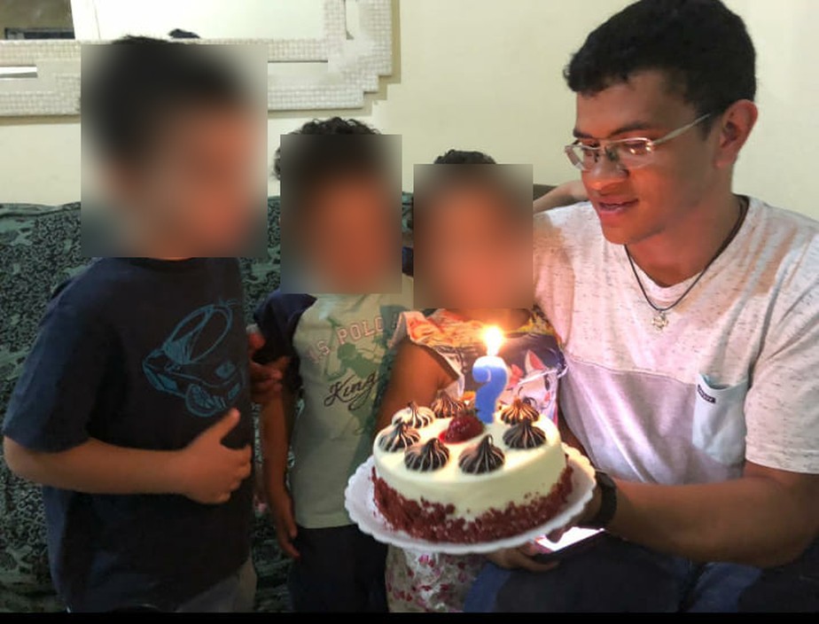 Thiago Gabriel os três filhos: homem está desaparecido e é suspeito de participação no crime