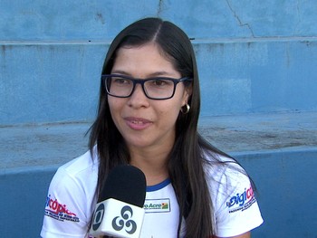 Rafaela Escalante, presidente do Plácido de Castro (Foto: Reprodução/Rede Amazônica Acre)