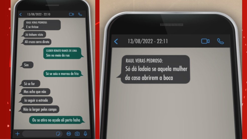 Mensagens mostram policiais falando sobre abordagem a jovem em São Gabriel — Foto: Reprodução/RBS TV
