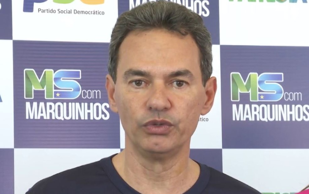 Ex-prefeito e candidato ao governo de MS pelo PSD, Marquinhos Trad, é investigado pela Polícia Civil — Foto: TV Morena/Reprodução