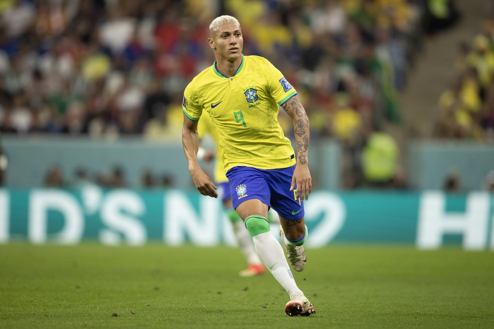 Richarlison fez dois gols na estreia do Brasil na Copa do Catar — Foto: Lucas Figueiredo/CBF