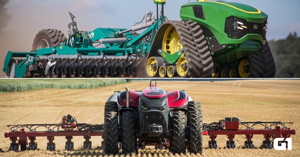 Máquinas agrícolas do futuro: fabricantes têm conceito pronto para a próxima geração — Foto: Case IH/John Deere/Divulgação