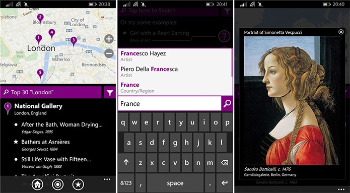 City Art Search é um aplicativo para quem deseja encontrar obras de artes e descobrir novas exibições (Foto: Divulgação/Windows Phone Store)