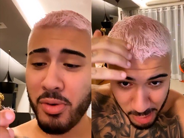 Kevinho perde cabelo depois de descolorir (Foto: Reprodução/Instagram)