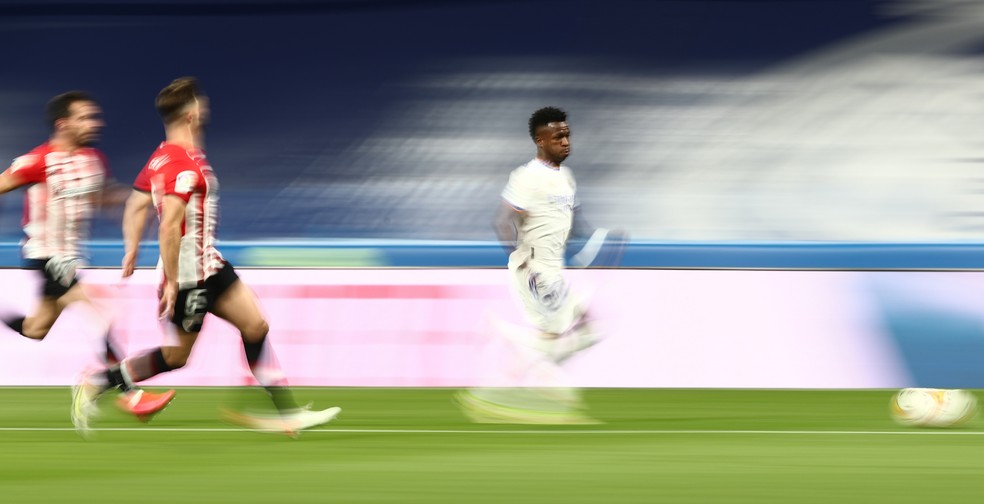 Vini Jr em ação pelo Real — Foto: REUTERS/Sergio Perez