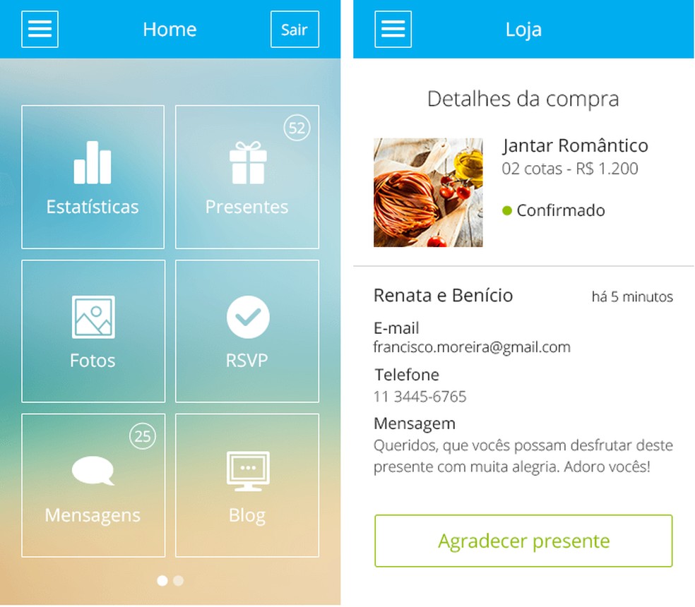 Aplicativo reúne recursos do iCasei de forma prática e simples — Foto: Divulgação/iCasei