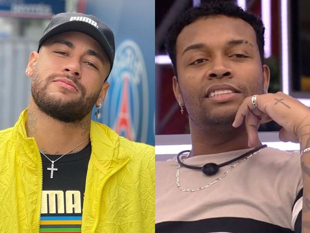 Neymar e Nego Di (Foto: Reprodução/Instagram e Globoplay)