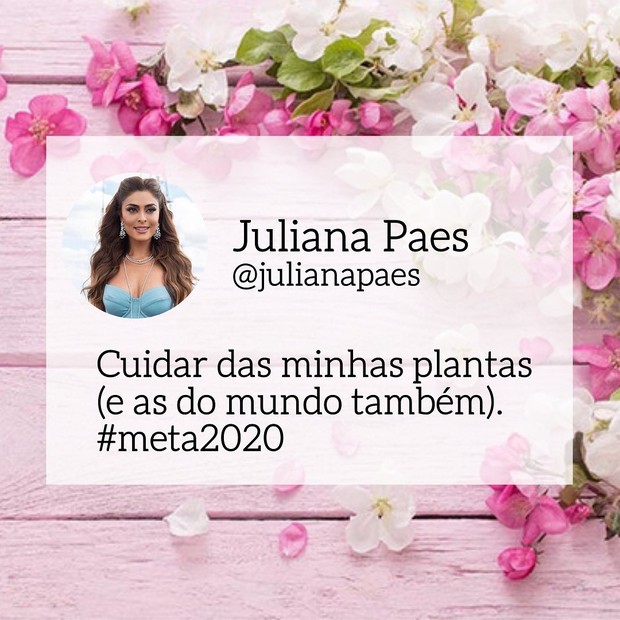 Juliana Paes posta suas metas para 2020 (Foto: Reprodução/Instagram)