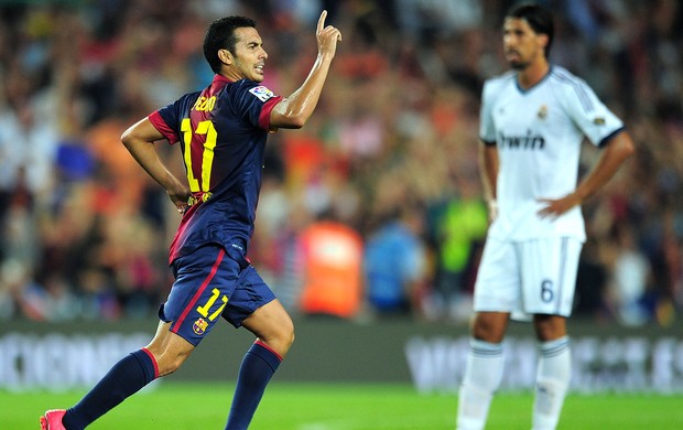 Pedro, Barcelona x Real Madrid (Foto: Agência AFP)