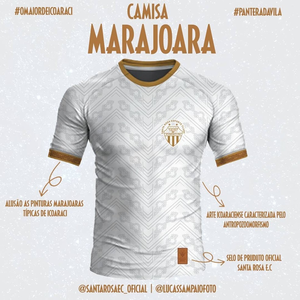 Camisa "Marajoara" do Santa Rosa — Foto: Divulgação/Santa Rosa