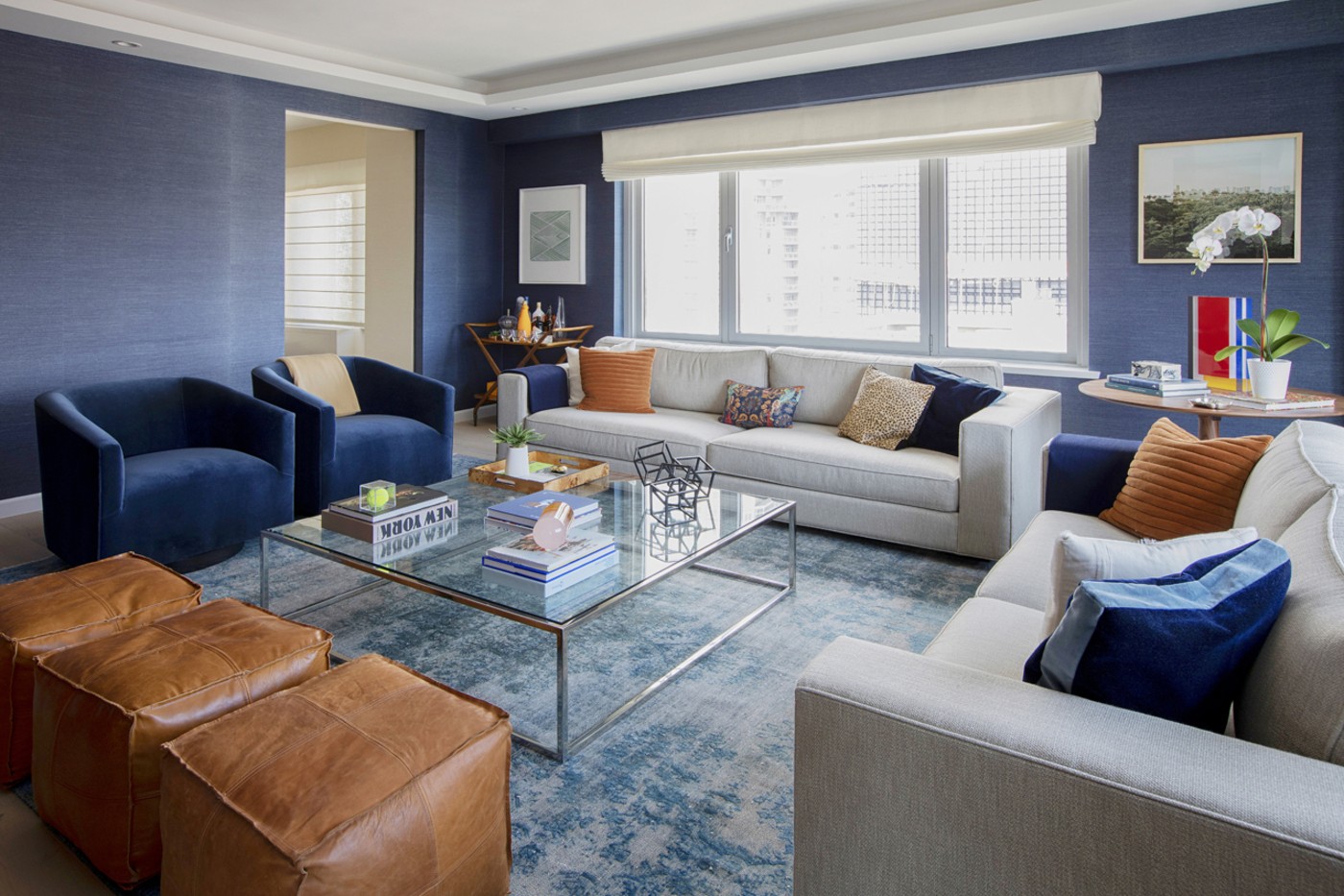 Décor do dia: sala de estar com azul em destaque (Foto: Divulgação)
